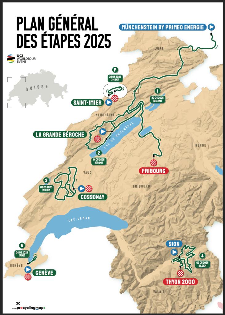 Roadbook Tour De Romandie 2025 - Livre De Route Cyclisme, Collection